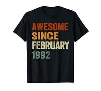 Retro Awesome Desde febrero de 1992 34 años 34 cumpleaños Camiseta