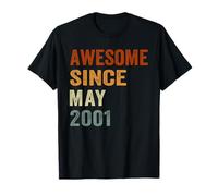 Retro Awesome Desde Mayo de 2001 25 años 25 cumpleaños Camiseta