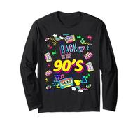 Retro Back To 90's Novelty Graphic T-Shirts & Cool Designs Manga Larga
