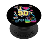 Retro Back To 90's Novelty Graphic T-Shirts & Cool Designs PopSockets PopGrip Adhesivo