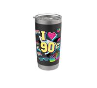 Retro Back To 90's Novelty Graphic T-Shirts & Cool Designs Vaso térmico de acero inoxidable de doble pared