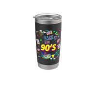 Retro Back To 90's Novelty Graphic T-Shirts & Cool Designs Vaso térmico de acero inoxidable de doble pared