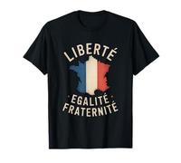 Retro Bandera Francia Libertad Igualdad Fraternidad Patriótico Meme Camiseta