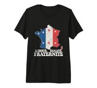 Retro Bandera Francia Libertad Igualdad Fraternidad Patriótico Meme Camiseta Premium