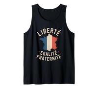 Retro Bandera Francia Libertad Igualdad Fraternidad Patriótico Meme Camiseta sin Mangas