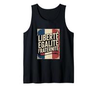 Retro Bandera Francia Libertad Igualdad Fraternidad Patriótico Meme Camiseta sin Mangas