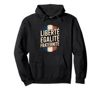 Retro Bandera Francia Libertad Igualdad Fraternidad Patriótico Meme Sudadera con Capucha