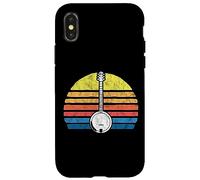 Retro Banjo Sun - Eighties Style Bluegrass Pickers Graphic Carcasa para iPhone X/XS