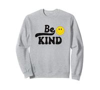 Retro Be Kind, Amarillo, Cara Feliz, vibra Positiva, Cara Sonriente y Divertida Sudadera