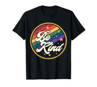 Retro Be Kind Pride LGBT Rainbow Ally Derechos Gay Igualdad Camiseta