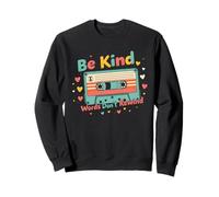 Retro Be Kind Words Don't Rewind Cassette Tape Uplifting Sudadera