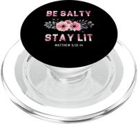 Retro Be Salty Stay Lit Mateo 5:13-14 Cristiano Mujeres Hombres PopSockets PopGrip para MagSafe