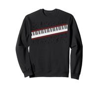 Retro Beat It Piano Rhythm Music Keyboard Player Sudadera