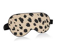 Retro Beige Black Leopard Sleep Eye Mask, Sleeping Mask & Blindfold con diadema elástica Soft Comfort Eyeshade Sleep Cover para Travel Yoga Nap