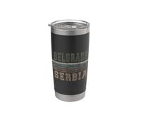 Retro Belgrado Serbia Vaso térmico de acero inoxidable de doble pared