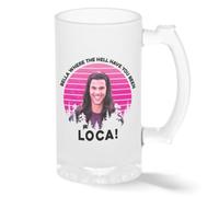 Retro Bella Where The Hell Have You Been Loca Taza de cristal pintado transparente Taza para de Beer 500ml