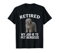 Retro Bergies Dog Dad Mom Bergamasco Pastor Jubilación Camiseta