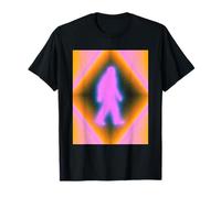 Retro Bigfoot Aura Psychedelic Rainbow Squatch Cryptozoology Camiseta