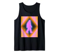 Retro Bigfoot Aura Psychedelic Rainbow Squatch Cryptozoology Camiseta sin Mangas