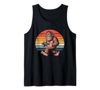 Retro Bigfoot Gamer Jugando Consola Videojuegos Sasquatch Camiseta sin Mangas