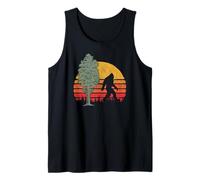 Retro Bigfoot Silhouette & Sequoia Believe! Camiseta sin Mangas