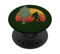 Retro Bigfoot Silhouette & Sequoia Believe! PopSockets PopGrip Adhesivo