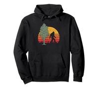 Retro Bigfoot Silhouette & Sequoia Believe! Sudadera con Capucha