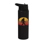 Retro Bigfoot Silhouette Sun Believe! Original 80's Graphic Stainless Steel Insulated Water Bottle