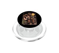 Retro Bigfoot Tocando Guitarra Divertido Cryptid Música Mapache PopSockets PopGrip para MagSafe