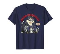 Retro Biker: Custom Motorcycles Lowbrow Wolf Rockabilly 50s Camiseta