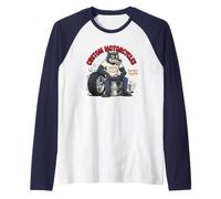 Retro Biker: Custom Motorcycles Lowbrow Wolf Rockabilly 50s Camiseta Manga Raglan