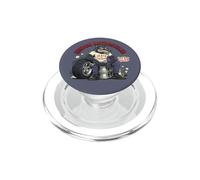 Retro Biker: Custom Motorcycles Lowbrow Wolf Rockabilly 50s PopSockets PopGrip para MagSafe