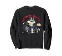 Retro Biker: Custom Motorcycles Lowbrow Wolf Rockabilly 50s Sudadera