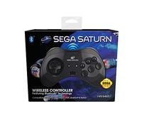 Retro-Bit Official SEGA Saturn Wireless Bluetooth Controller for PC, Switch, Mac, Steam, RetroPie, Raspberry Pi - Black [Importación inglesa]