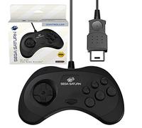 Retro-Bit Saturn Controlador oficial Saturn Puerto original Negro