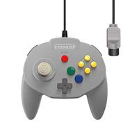Retro-Bit Tribute 64 - Controlador N64 con cable para Nintendo 64 (gris clásico)