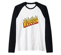Retro Bitcoin Crypto Digital Coin Dinero Moneda Futuro Camiseta Manga Raglan