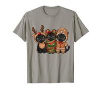 Retro Black Cat Christmas Women Men Kids Camiseta