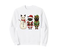 Retro Black Cat Christmas Women Men Kids Sudadera