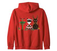 Retro Black Cat Christmas Women Men Kids Sudadera con Capucha