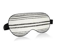 Retro Black White Stripes Sleep Eye Mask, Sleeping Mask & Blindfold con diadema elástica Soft Comfort Eyeshade Sleep Cover para Travel Yoga Nap