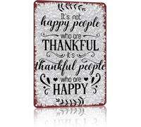 Retro Blessed Content Tin Sign for Atrium Solarium 8 X 12 in
