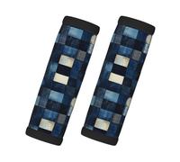 Retro Blue Plaid Print_A - Envolturas de asa de equipaje para veliz, cubierta de asa de equipaje de viaje suave, identificadores para maletas