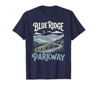 Retro Blue Ridge Parkway Vintage Style 80s National Park Camiseta