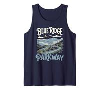 Retro Blue Ridge Parkway Vintage Style 80s National Park Camiseta sin Mangas