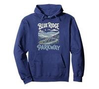 Retro Blue Ridge Parkway Vintage Style 80s National Park Sudadera con Capucha