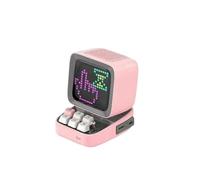 Retro Bluetooth 5.0 Speaker Alarm Clock Rgb Game for Home Decoration Gift Black