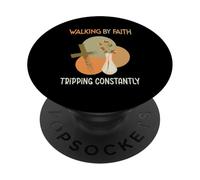 Retro Boho Christian Caminando Por Fe Tropezando Constantemente PopSockets PopGrip Adhesivo