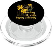 Retro Boho Christian Caminando Por Fe Tropezando Constantemente PopSockets PopGrip para MagSafe