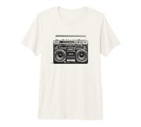Retro Boom Box 80s 90s, Ghetto Blaster Reproductor de Cinta de Casete Camiseta Premium
